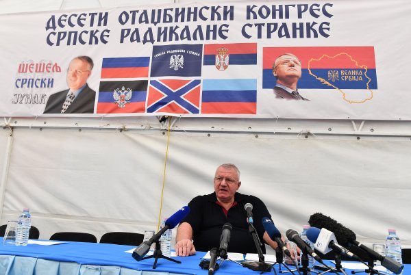 Skup Vojislava Šešelja i Srpske radikalne stranke u Hrtkovcima