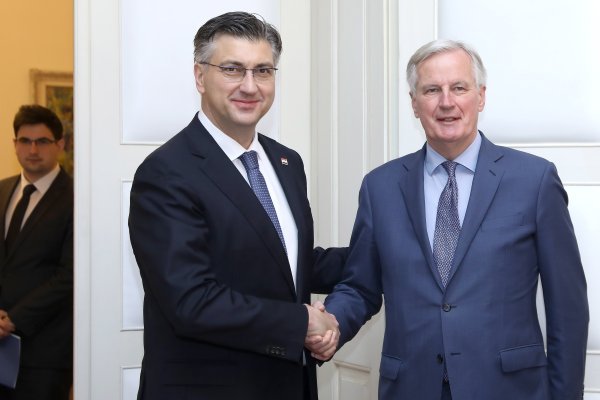 Andrej Plenković sastao se s glavnim pregovaračem EU za Brexit Michelom Barnierom