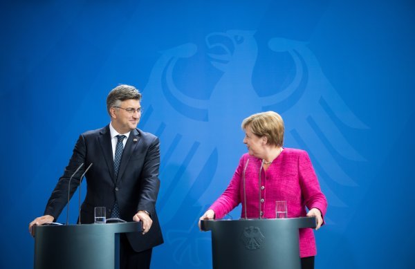 Angela Merkel i Andrej Plenković