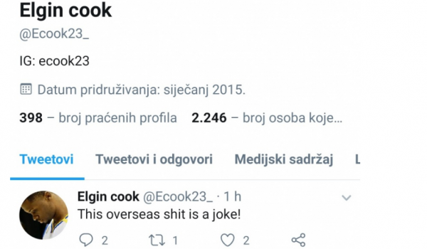 Sporni Cookov tweet koji je kasnije uklonjen