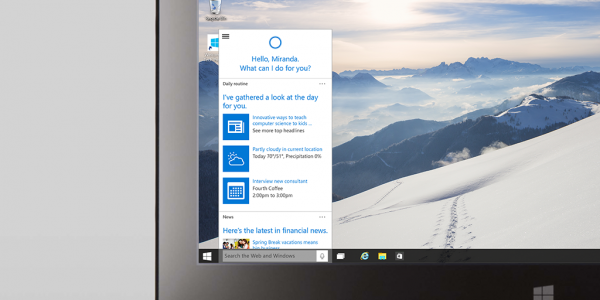 Cortana stiže i na Windows 10 Microsoft
