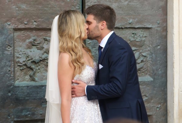 Vjenčanje Brune Sanader u hvarskoj katedrali